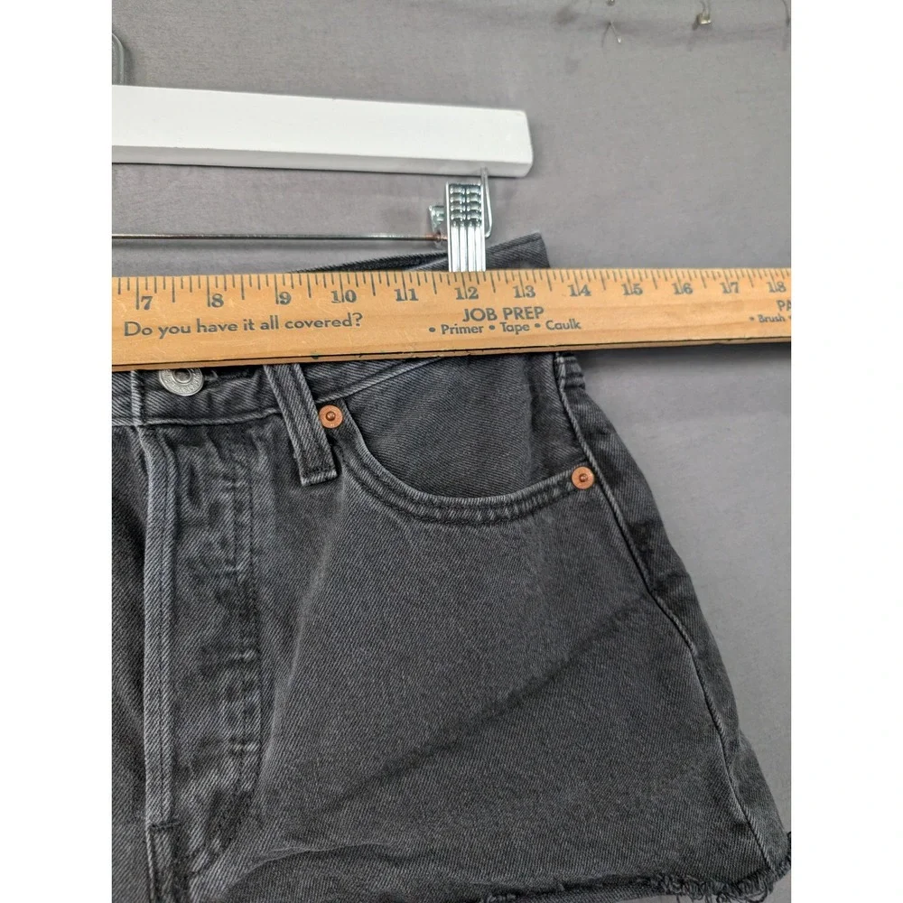 Levi 501 Original Cutoff Denim Shorts Black Gray W26 56327-0112